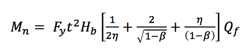 The limit state equation can be derived from yield line theory.