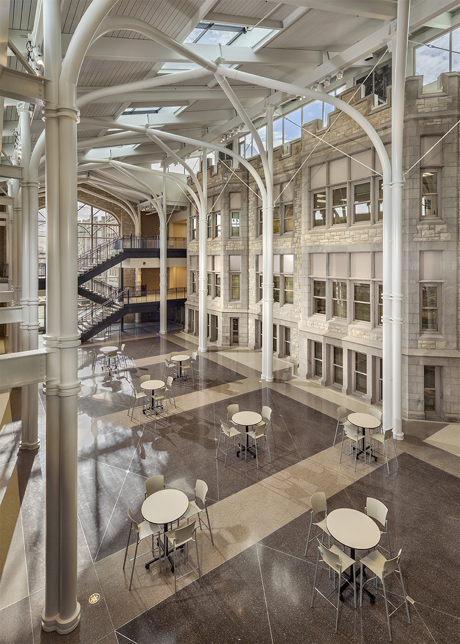 JCHS atrium interior featuring HSS