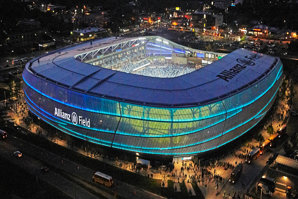 Allianz Field 1 ExteriorNight CreditSteveBergerson 1080 Allianz Field: How Collaboration and Round HSS Led to an Iconic Stadium￼