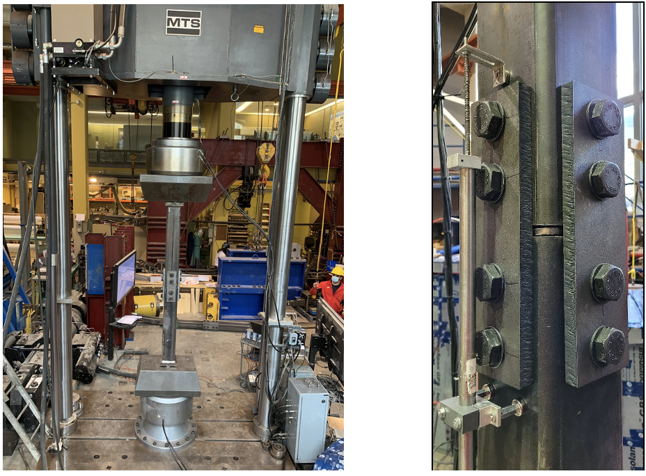 Cast Steel Insert prototype testing Figure5 New Concepts for Bolted HSS Column Splices