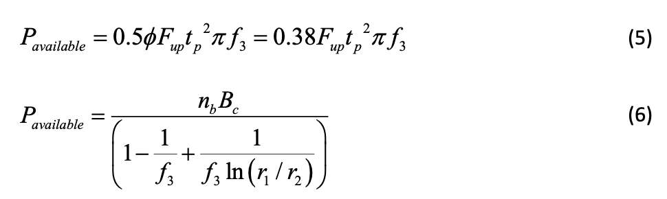 Equation 5 and 6: Connection available strength for LRFD will be given by the lesser of these.