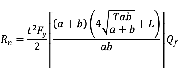 HSS Connection Examples - AISC 15th Edition Manual Equation 9-30