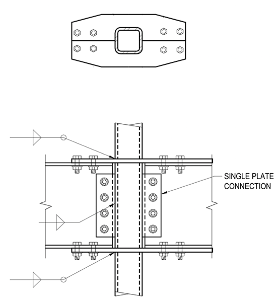 Figure 8 - Cut-Out Plate Moment Connection