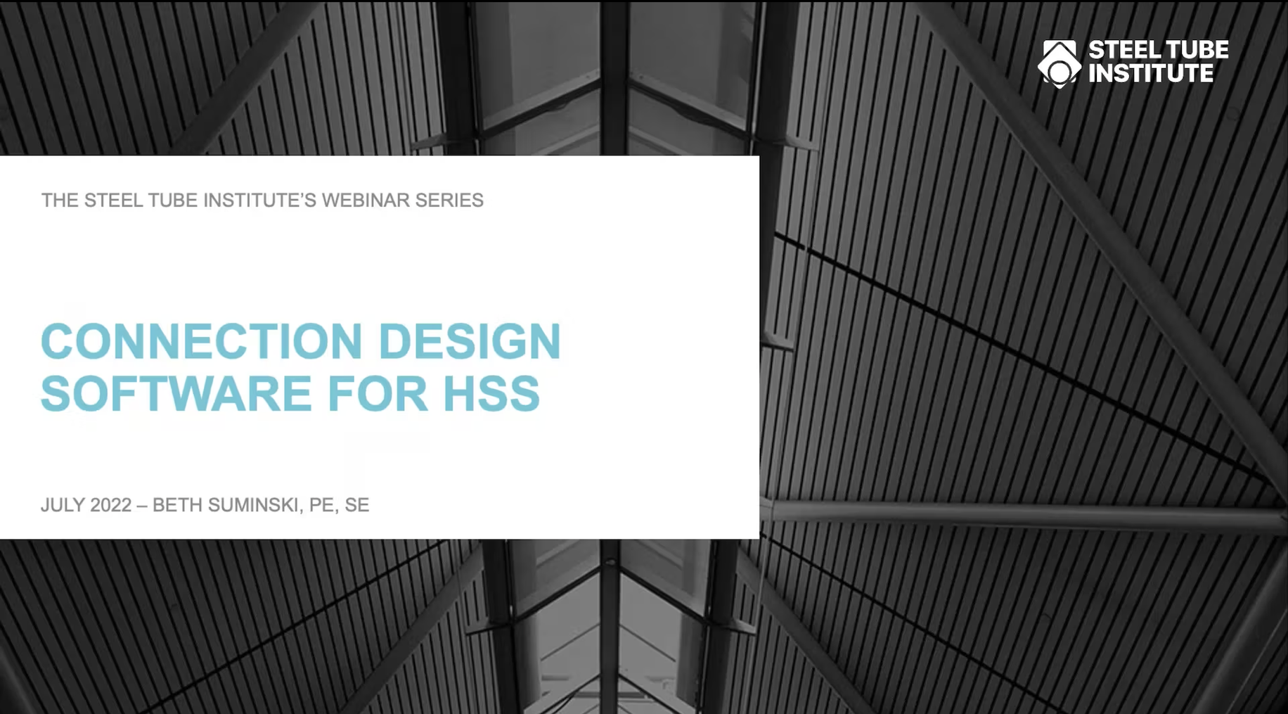 Connection Design Software For HSS - Webinar On Demand cover