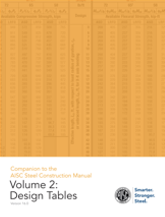 Companion to the AISC Steel Construction Manual Volume 2: Design Tables, Version 16.0