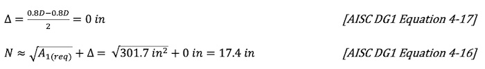 AISC DG1 Equation 4-17 and AISC DG1 Equation 4-16