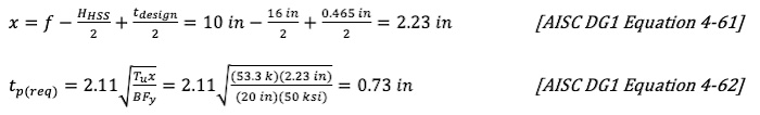 AISC DG1 Equation 4-61 and 4-62