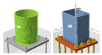 Finite Element Analysis 3D Images of Examples 1 and 2