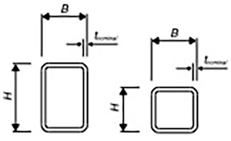 HSS Splice Design Examples | Part 1: Rectangular Column Field Welded Moment Splices 1 Figure 1: Rectangular HSS Dimensions