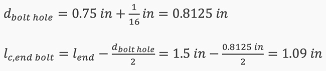 HSS Moment Connections Design Examples: Transverse Flange Plates 25 Limit State: Bolt Tearout at Flange Plate - Equation