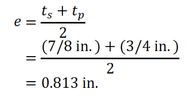 Eccentricity Splice Plate Equation HSS Brace Connections to HSS Column and WF Beam