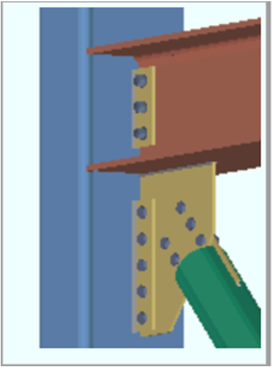 HSS Reference Guide No. 5: HSS Brace to HSS Column Connections 20 SDS2 HSS Brace connection