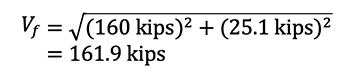 Strength of the bolts between the clip angles and wide-flange section web - magnitude