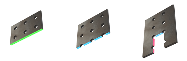 HSS Splice Design – Part 2: Simplifying HSS Field Splices With One-Sided Bolting 12 Gross section, net section, and block shear areas for splice plates subject to axial tension.