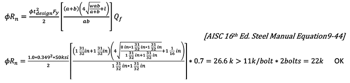 HSS Limit State: Wall Distortion - equation
