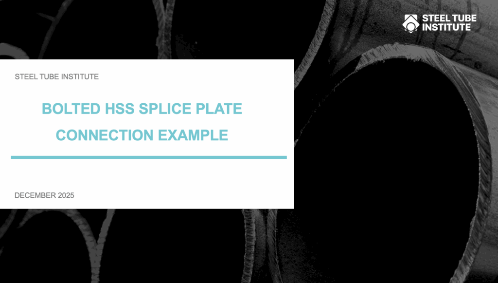 bolted hss splice plate connection example Bolted HSS Splice Plate Connection Example