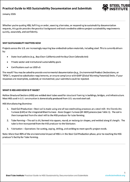 Practical Guide to HSS Sustainability Documentation and Submittals