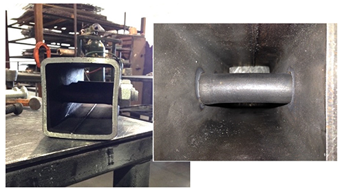 Figure 18: HSS Bolt Sleeve Reinforcement at Through-Bolts