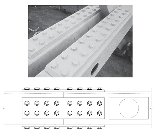 Figure 6: External Splice Plates with Access Hole