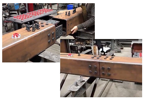 Figure 9: Internal Splice Plates with Shuriken
Images Courtesy of Atlas Tube