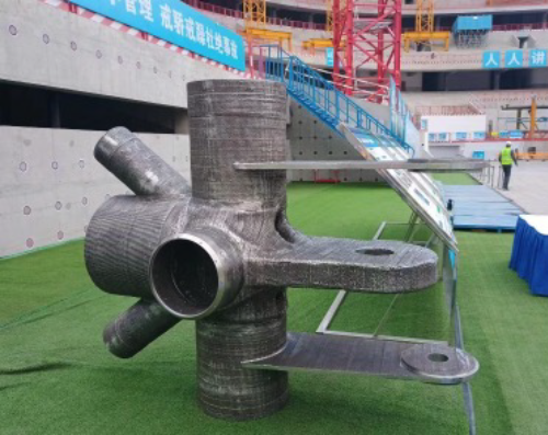 Large-scale WAAM node for connection to tubular members
